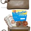 Lot of 2 Leather change purse, Zip coin wallet, 2 pocket coin case w/ key rings