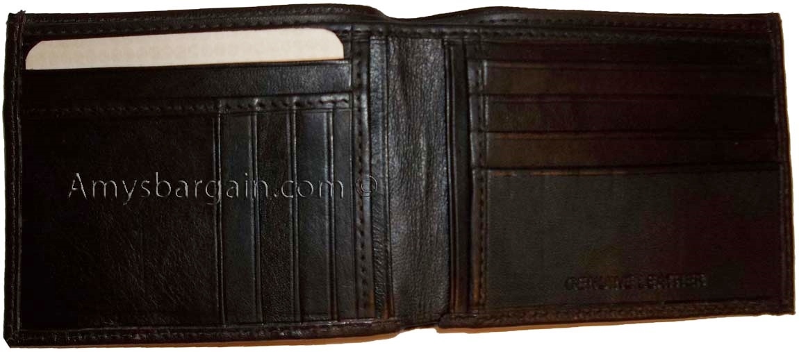Lot of 2 Men's Bifold leather Wallet Unbranded Brown billfold men's wallet BNWT - Image 10