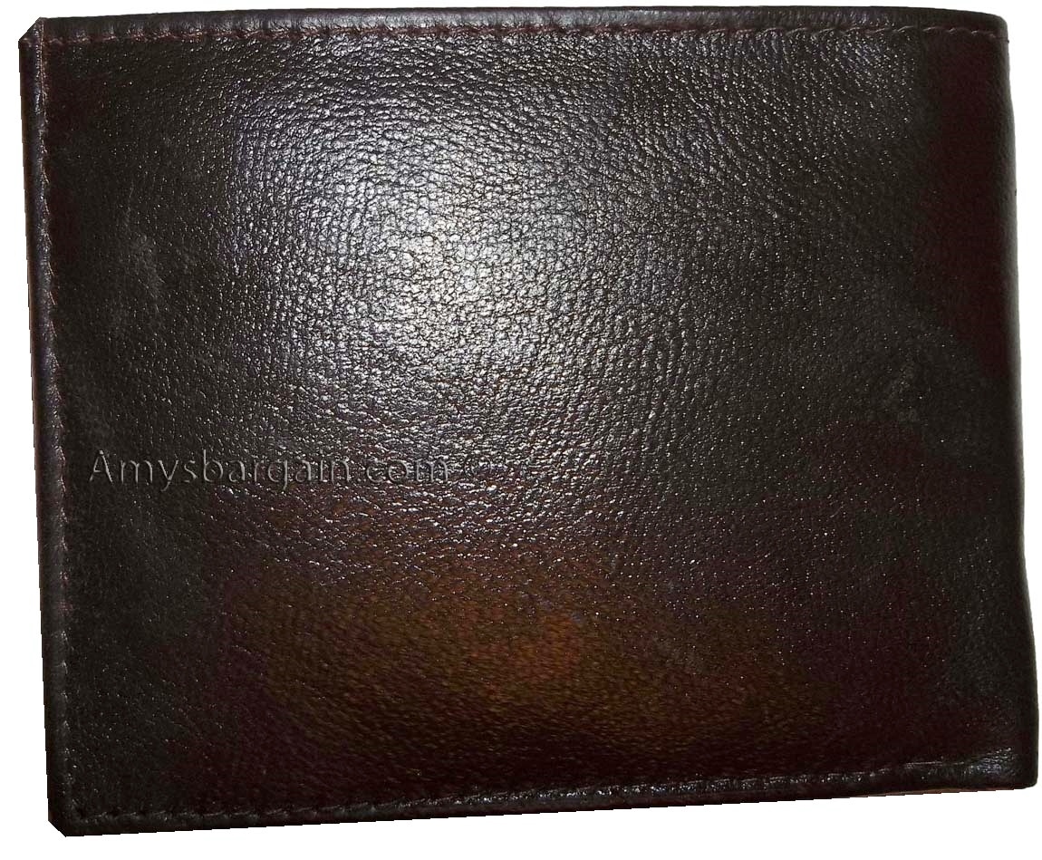 Lot of 2 Men's Bifold leather Wallet Unbranded Brown billfold men's wallet BNWT - Image 12
