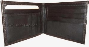 Lot of 2 Men's Bifold leather Wallet Unbranded Brown billfold men's wallet BNWT - Image 3