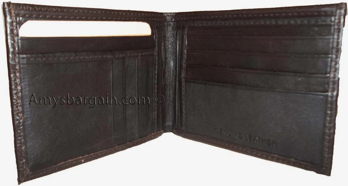 Lot of 2 Men's Bifold leather Wallet Unbranded Brown billfold men's wallet BNWT - Image 3