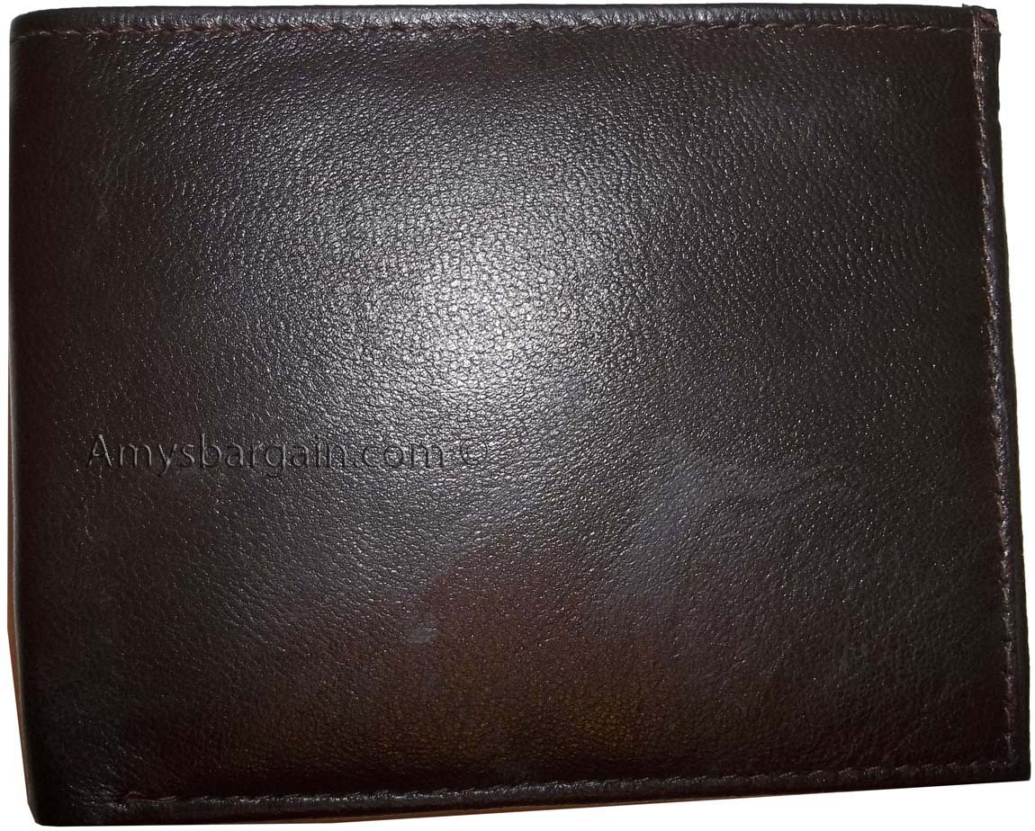 Lot of 2 Men's Bifold leather Wallet Unbranded Brown billfold men's wallet BNWT - Image 9