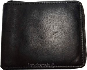 Lot of 2. Men's zip around Leather Wallet. Bifold zip wallet. Fiza wallet in box - Image 12