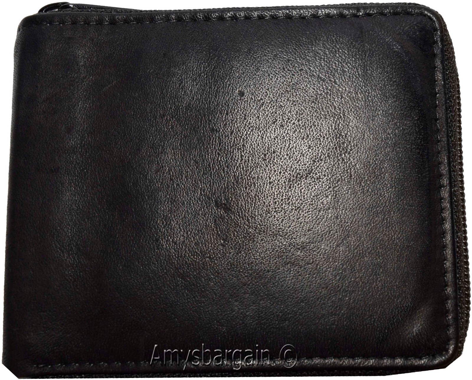 Lot of 2. Men's zip around Leather Wallet. Bifold zip wallet. Fiza wallet in box - Image 12