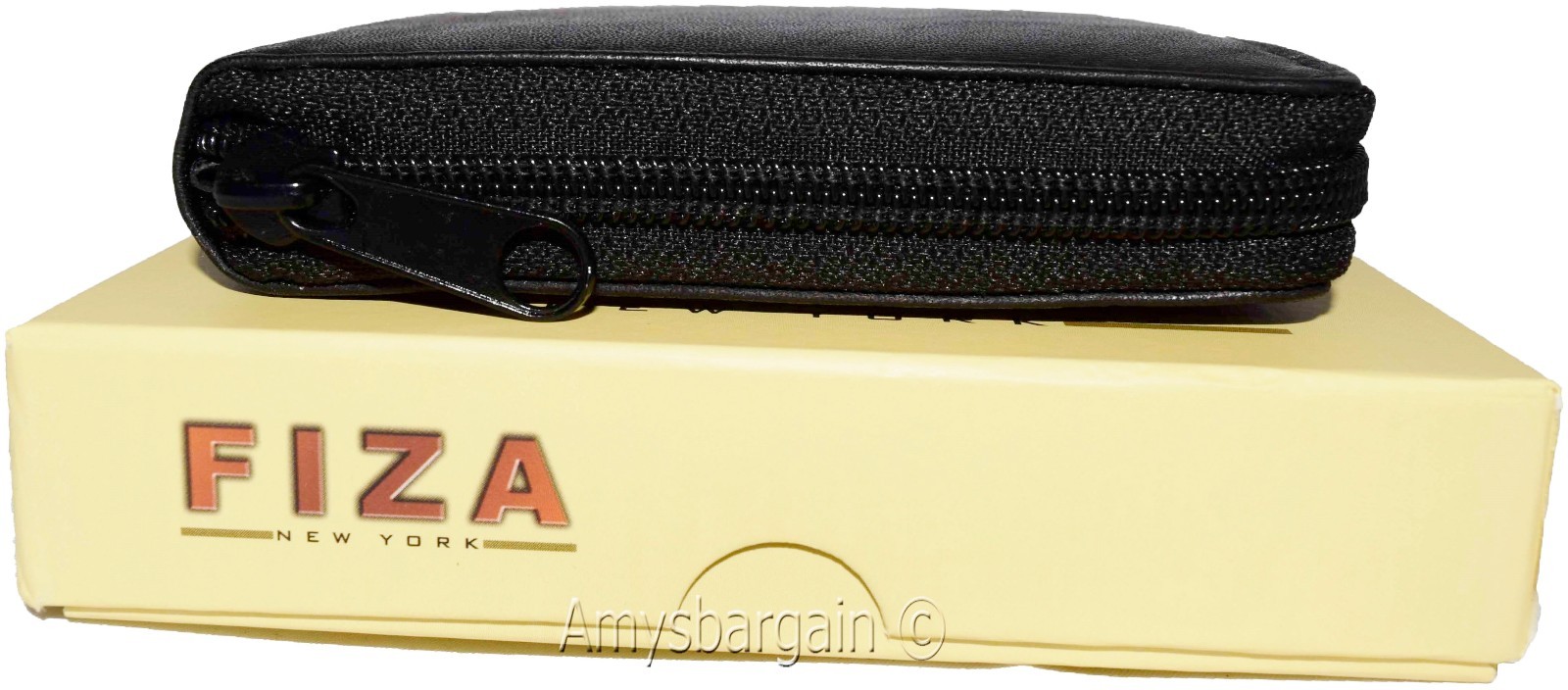 Lot of 2. Men's zip around Leather Wallet. Bifold zip wallet. Fiza wallet in box - Image 13