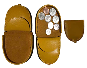 Lot of 2 New Camel Leather change purse Coin case Coin holder change case - Image 6