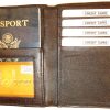 Lot of 2 New Leather passport cover, Brown Unbranded international passport case