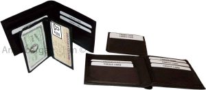 Lot of 2 New Men's Soft Black/Brown Leather Bifold Wallet 9 Credit Card 2 ID BN - Image 12