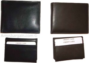 Lot of 2 New Men's Soft Black/Brown Leather Bifold Wallet 9 Credit Card 2 ID BN - Image 13