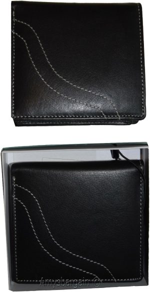 Lot of 2 RFID Men's Hipster wallet Genuine Leather Bifold 15 Cards ID New in Box - Image 6