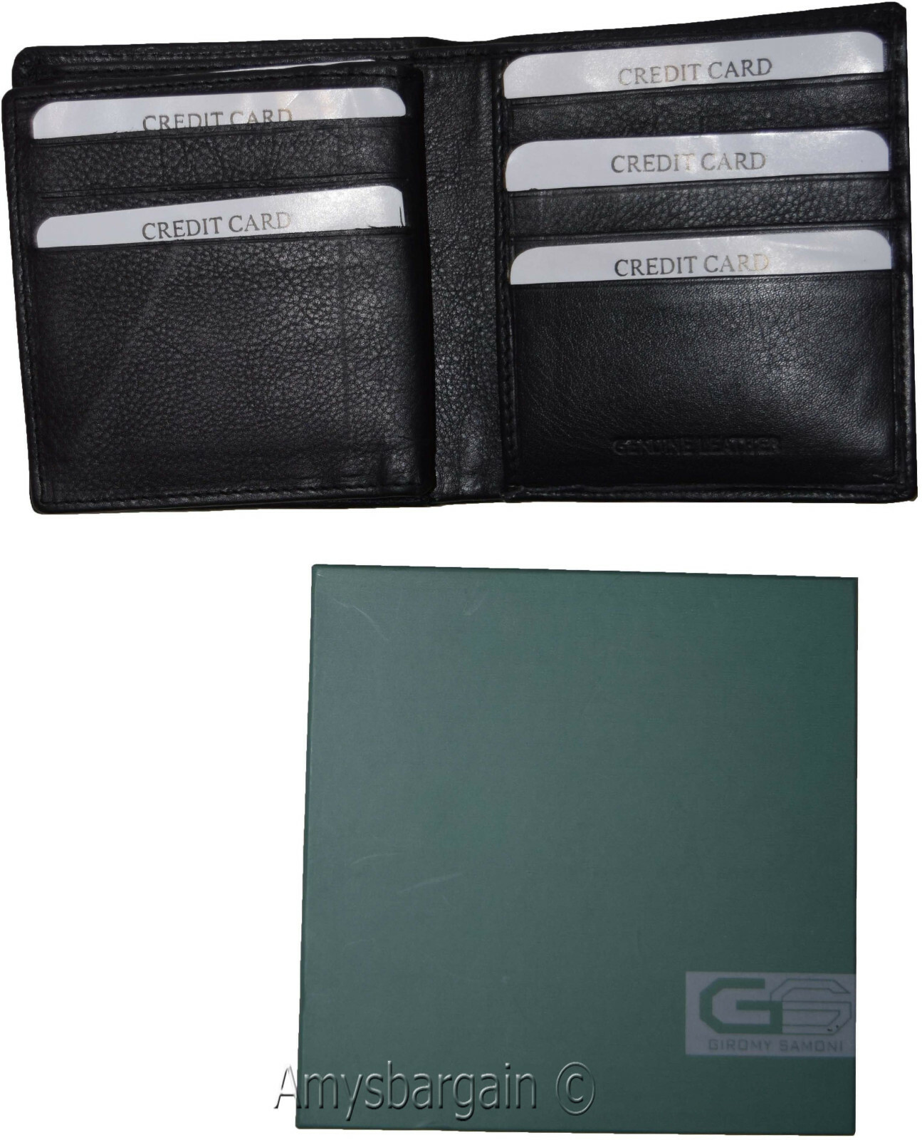 Lot of 2 RFID Men's Hipster wallet Genuine Leather Bifold 15 Cards ID New in Box - Image 9
