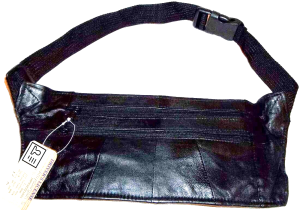 Lot of 2 flat leather waist pouch waist bag leather bag fanny pack flat pack new - Image 13