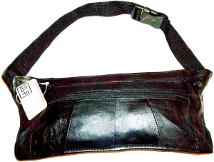 Lot of 2 flat leather waist pouch waist bag leather bag fanny pack flat pack new - Image 8