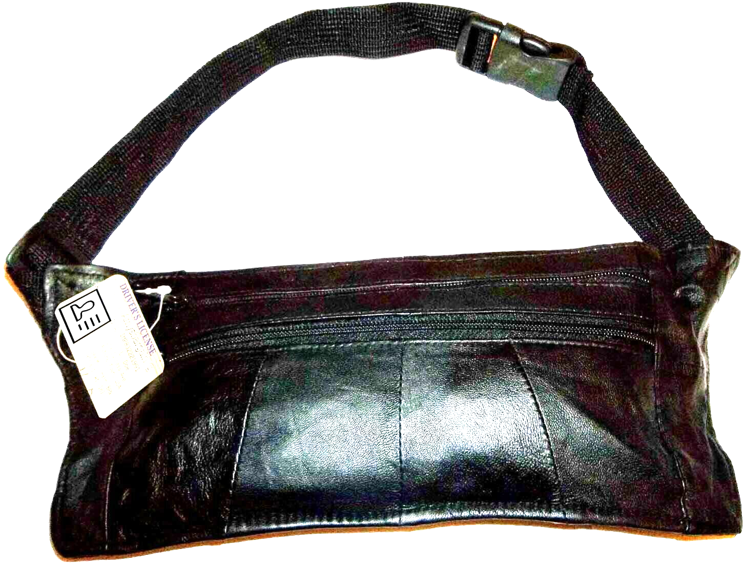 Lot of 2 flat leather waist pouch waist bag leather bag fanny pack flat pack new - Image 8