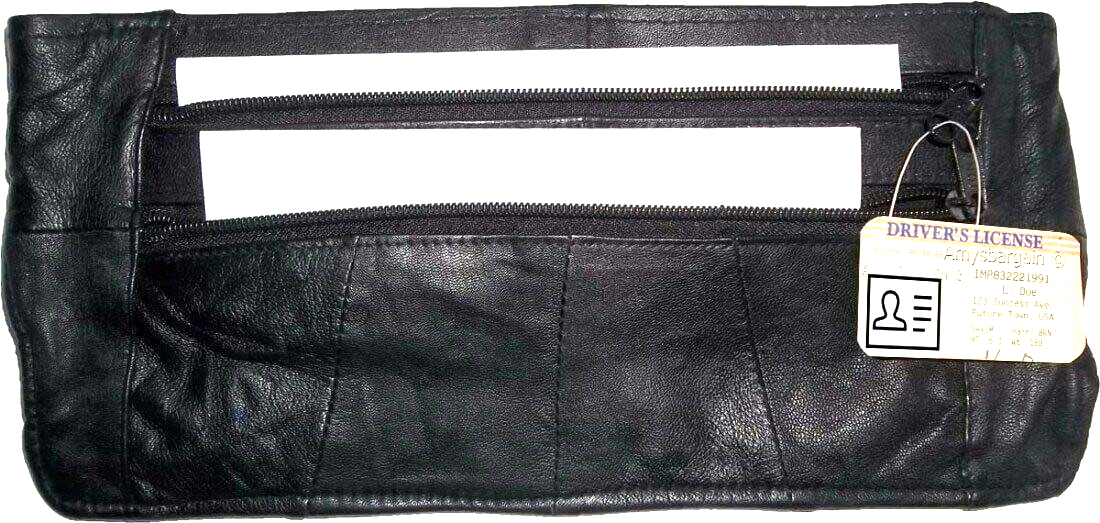 Lot of 2 flat leather waist pouch waist bag leather bag fanny pack flat pack new - Image 9