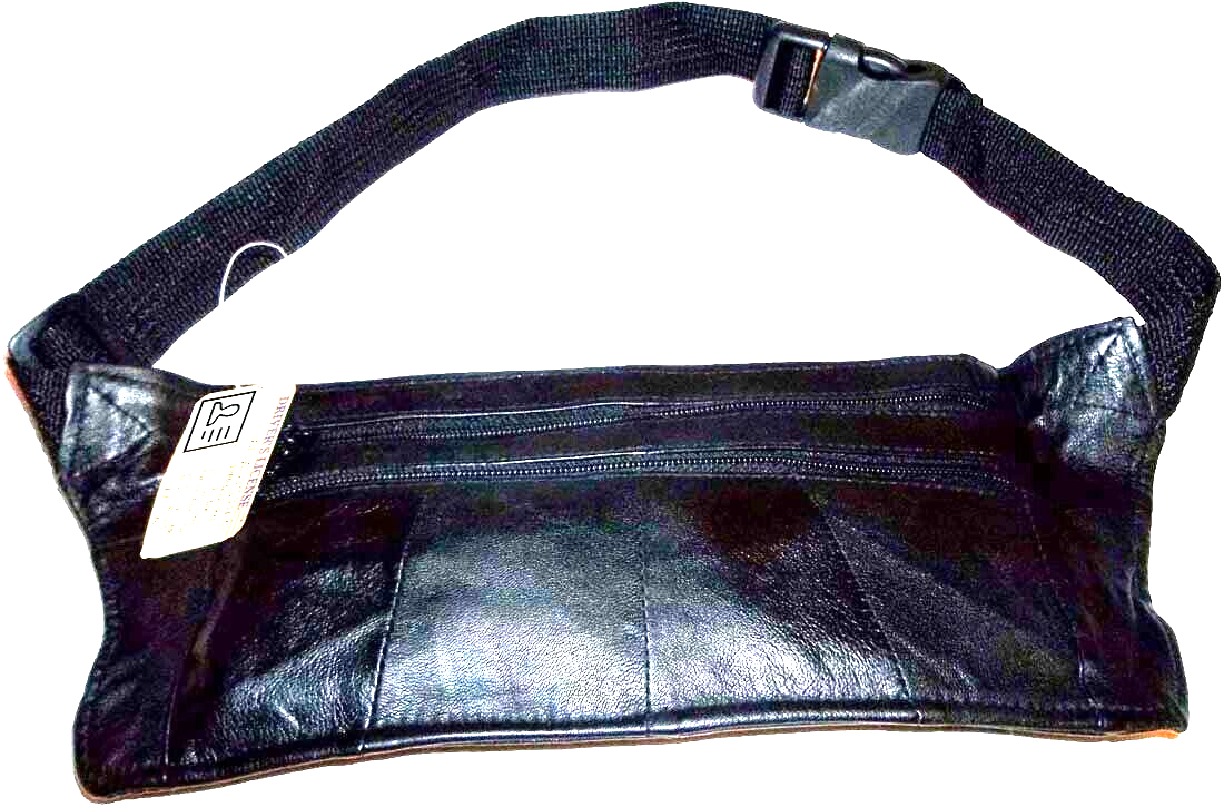 Lot of 2 flat leather waist pouch waist bag leather bag fanny pack flat pack new - Image 10