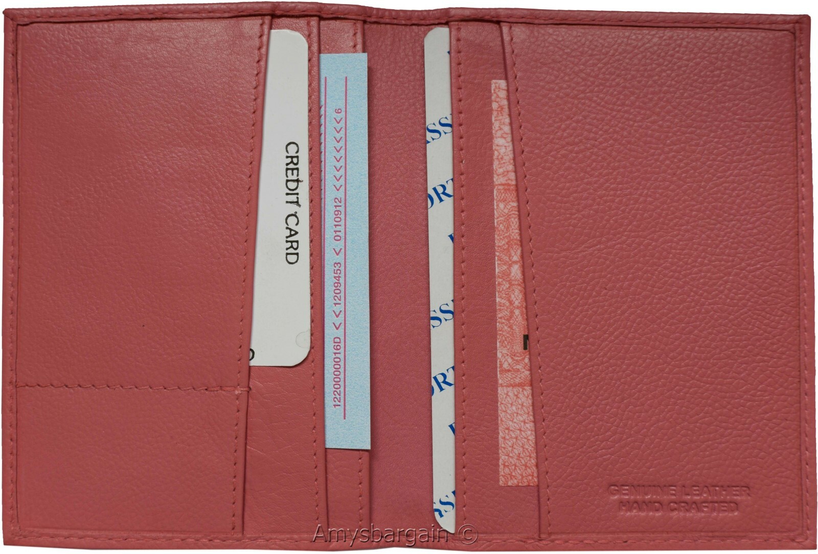 Lot of 2 passport case leather pink passport Cover wallet credit card ID holder - Image 7