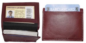 Lot of 2 women men's Leather Business Credit Card ID card Holder fifty cards