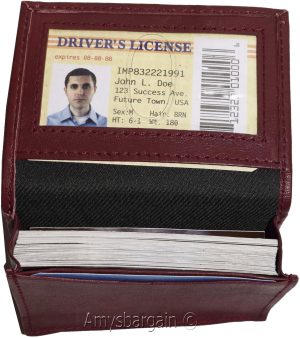 Lot of 2 women men's Leather Business Credit Card ID card Holder fifty cards - Image 8