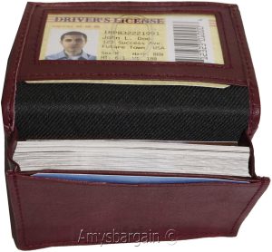Lot of 2 women men's Leather Business Credit Card ID card Holder fifty cards - Image 10