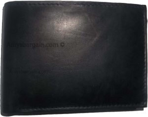 Lot of 3 Men's Black Bifold Calfskin leather 2 Bill slots 7 card 1 ID Window NWT - Image 8