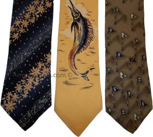 Lot of 3 Men's tie Cutter & Buck Designer Silk Men's Neck Wear Made in USA L8 - Image 3