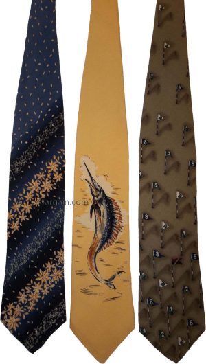 Lot of 3 Men's tie Cutter & Buck Designer Silk Men's Neck Wear Made in USA L8 - Image 4