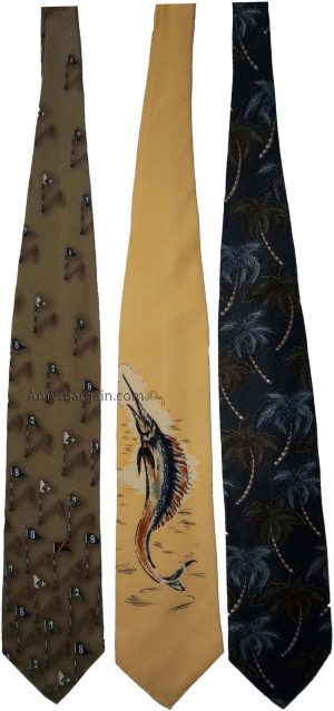 Lot of 3 Men's tie Cutter and Buck Designer Silk Men's Tie Neck Wear Made in USA - Image 7