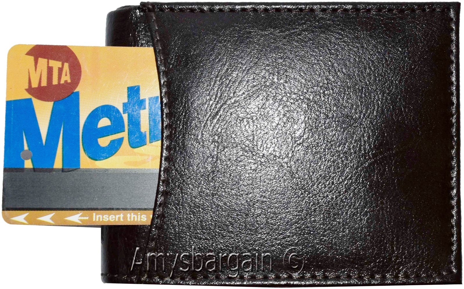 Lot of 3 Men's wallet Billfold Leather Wallet 9 card Brown leather wallet in box - Image 3