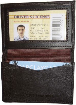 Lot of 3 New Leather Business card case, Brown Credit card ID leather case new - Image 4