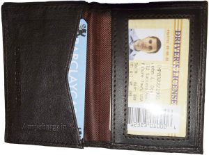 Lot of 3 New Leather Business card case, Brown Credit card ID leather case new - Image 5