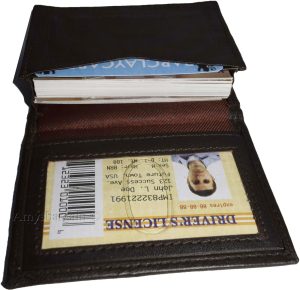 Lot of 3 New Leather Business card case, Brown Credit card ID leather case new - Image 7