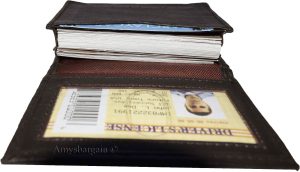 Lot of 3 New Leather Business card case, Brown Credit card ID leather case new - Image 8
