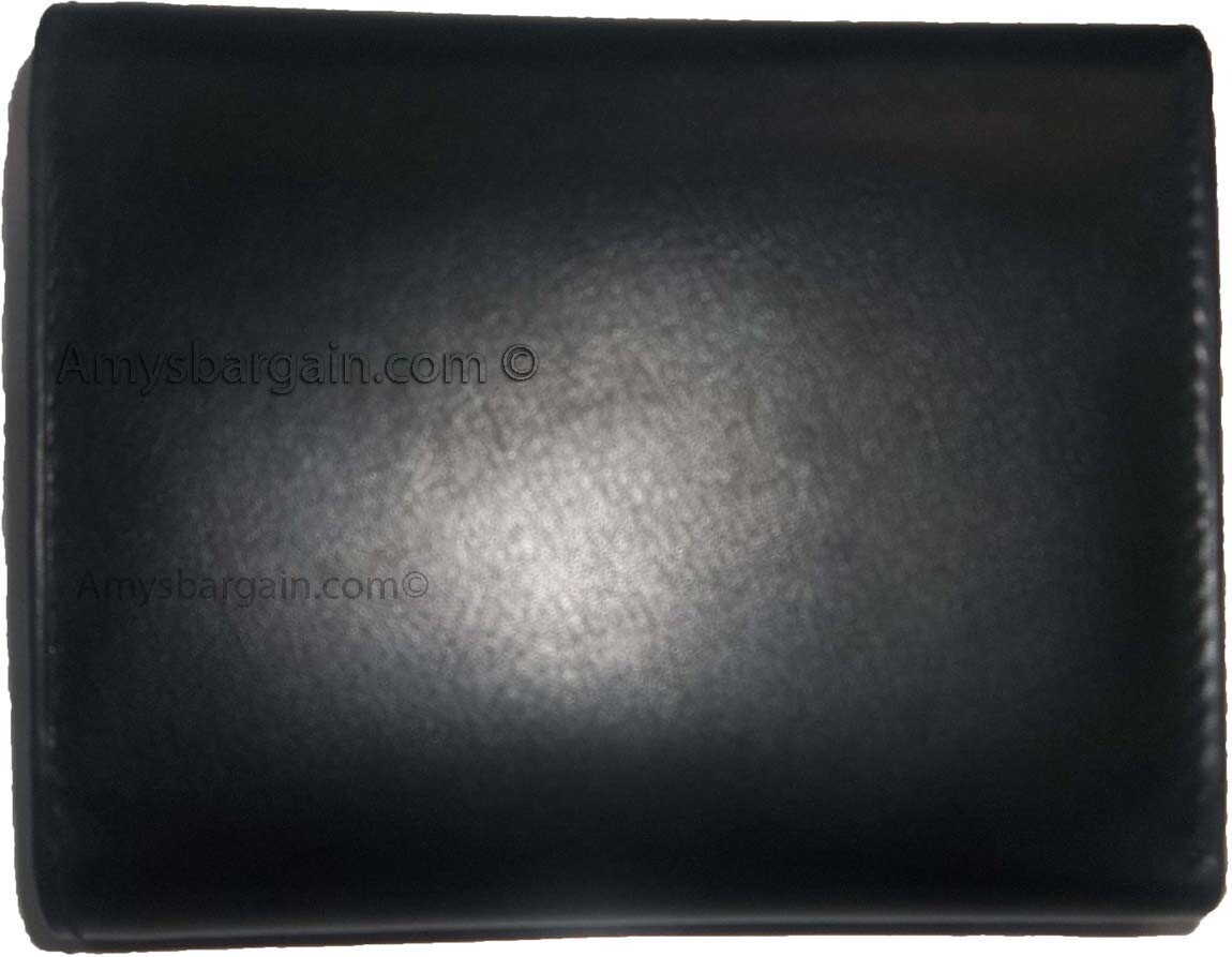 Lot of 3 New Men's Black leather trifold wallet 6 credit cards 2 bill slots new - Image 13