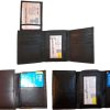 Lot of 3 New Trifold Leather Man’s wallet 2 ID 6 card 2 bill slots br new wallet