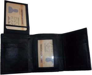 Lot of 3 New Trifold Leather Man’s wallet 2 ID 6 card 2 bill slots new wallet - Image 3