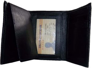 Lot of 3 New Trifold Leather Man’s wallet 2 ID 6 card 2 bill slots new wallet - Image 4