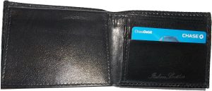 Lot of 3 New Woven Printed Leather man's bi fold wallet 6 cards ID Wallet BNWT - Image 3