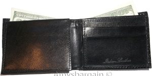Lot of 3 New Woven Printed Leather man's bi fold wallet 6 cards ID Wallet BNWT - Image 10