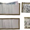 Lot of 3 New men's Trifold wallet, open billfold wallet. 3 pocket man's wallet