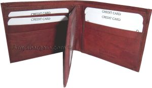 Lot of 3 New men's leather billfold wallet 9 credit card slots ID new Bifold - Image 4