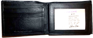 Lot of 3 men's leather wallet credit card holder 3 ID window billfold new wallet - Image 4