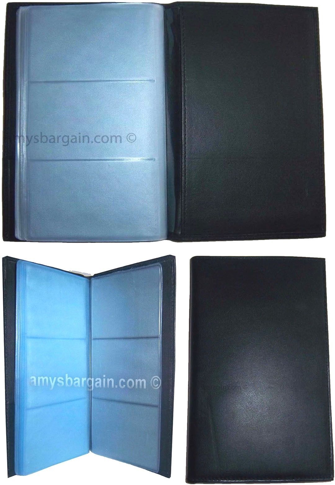 Lot of 3 new 60 to 120 business card credit IDs Black leather card holder BNWT*