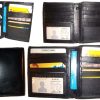 Lot of 4 Men's wallet Genuine Leather Hipster bifold Black, Men's billfold, BNWT