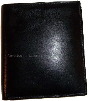Lot of 4 Men's wallet Genuine Leather Hipster bifold Black, Men's billfold, BNWT - Image 3