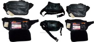 Lot of 4 New Leather waist pouch. Black waist bag, leather bag, Fanny pack BNWT - Image 5