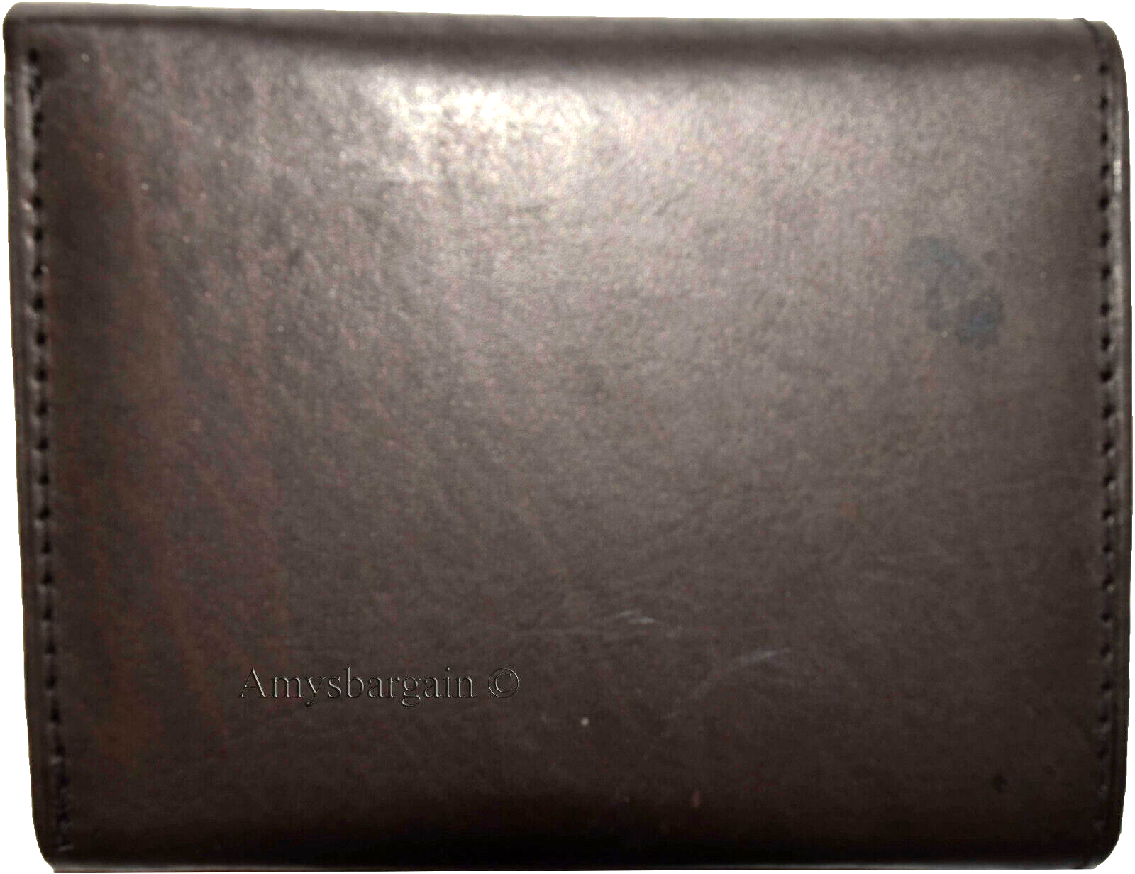 Lot of 4 New Men's Brown leather Trifold wallet 1 ID 6 card 2 bill slots new - Image 3