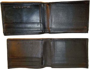 Lot of 4 New man's skinny leather Bi-fold wallet 6 bank card holder 2 bill space - Image 6