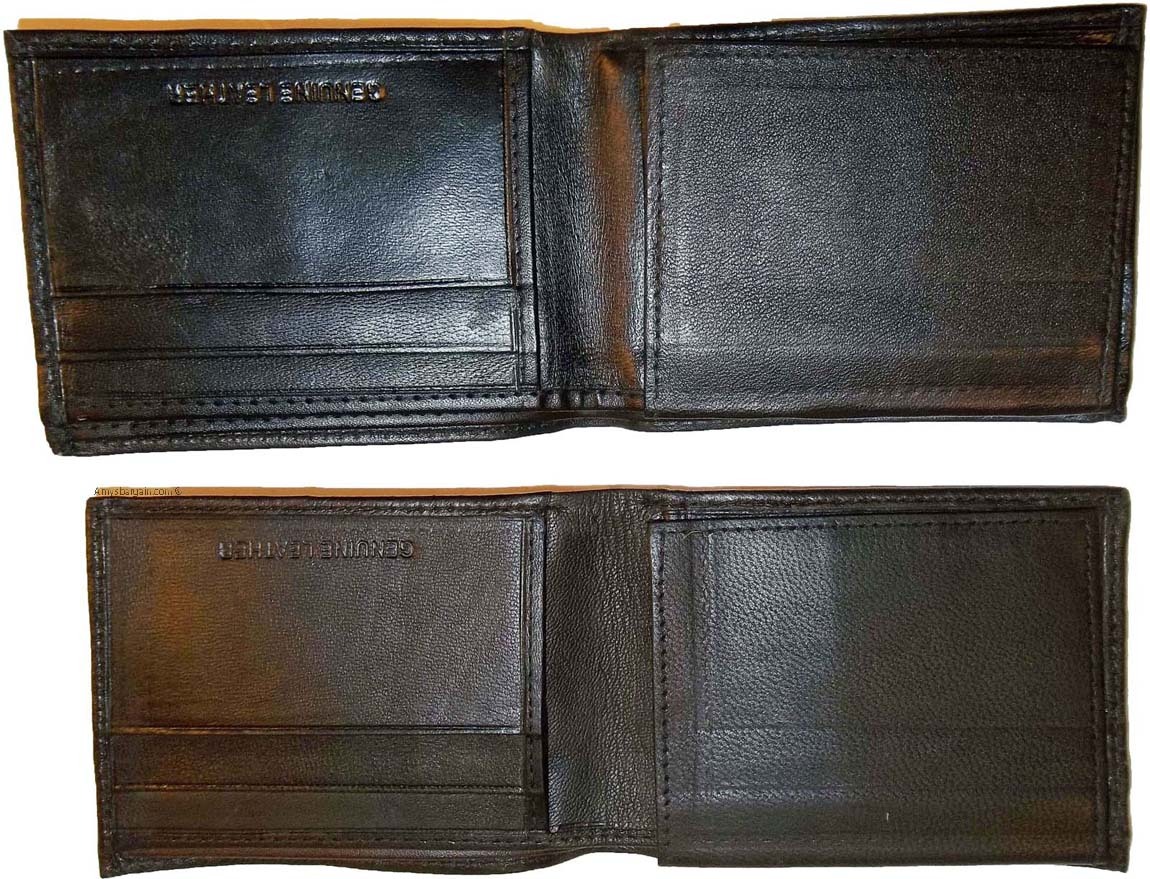 Lot of 4 New man's skinny leather Bi-fold wallet 6 bank card holder 2 bill space - Image 6