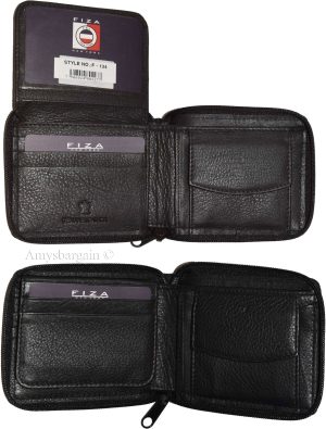 Lot of 4 Zip around FIZA NY leather men's wallet Bi-fold wallet change purse BN - Image 7